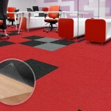 Zelfklevende tapijttegel Scene Rood